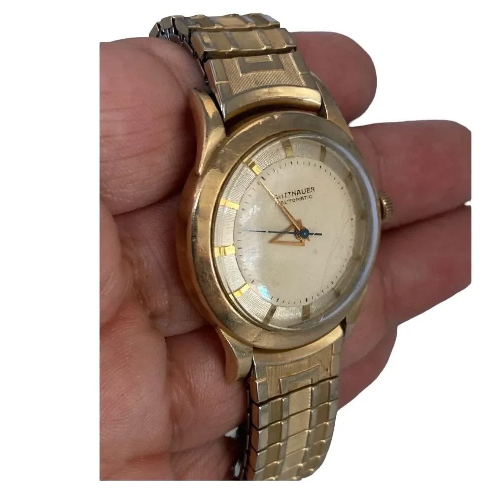 Vintage 1960’s Wittnauer 10kt GF Automatic Men's Wristwatch Running Strong